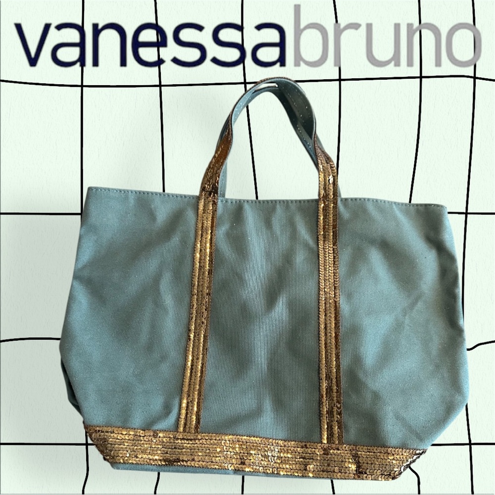 vanessa bruno sequin trim tote